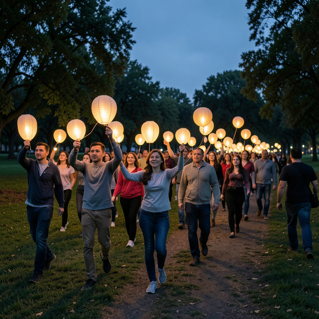 Bradford's Festivals of the Dead: Lantern parade at Northcliffe Park on November 14